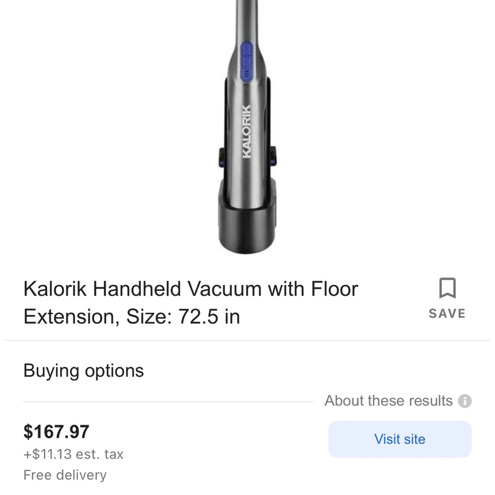 Kalorik Handheld Vacuum